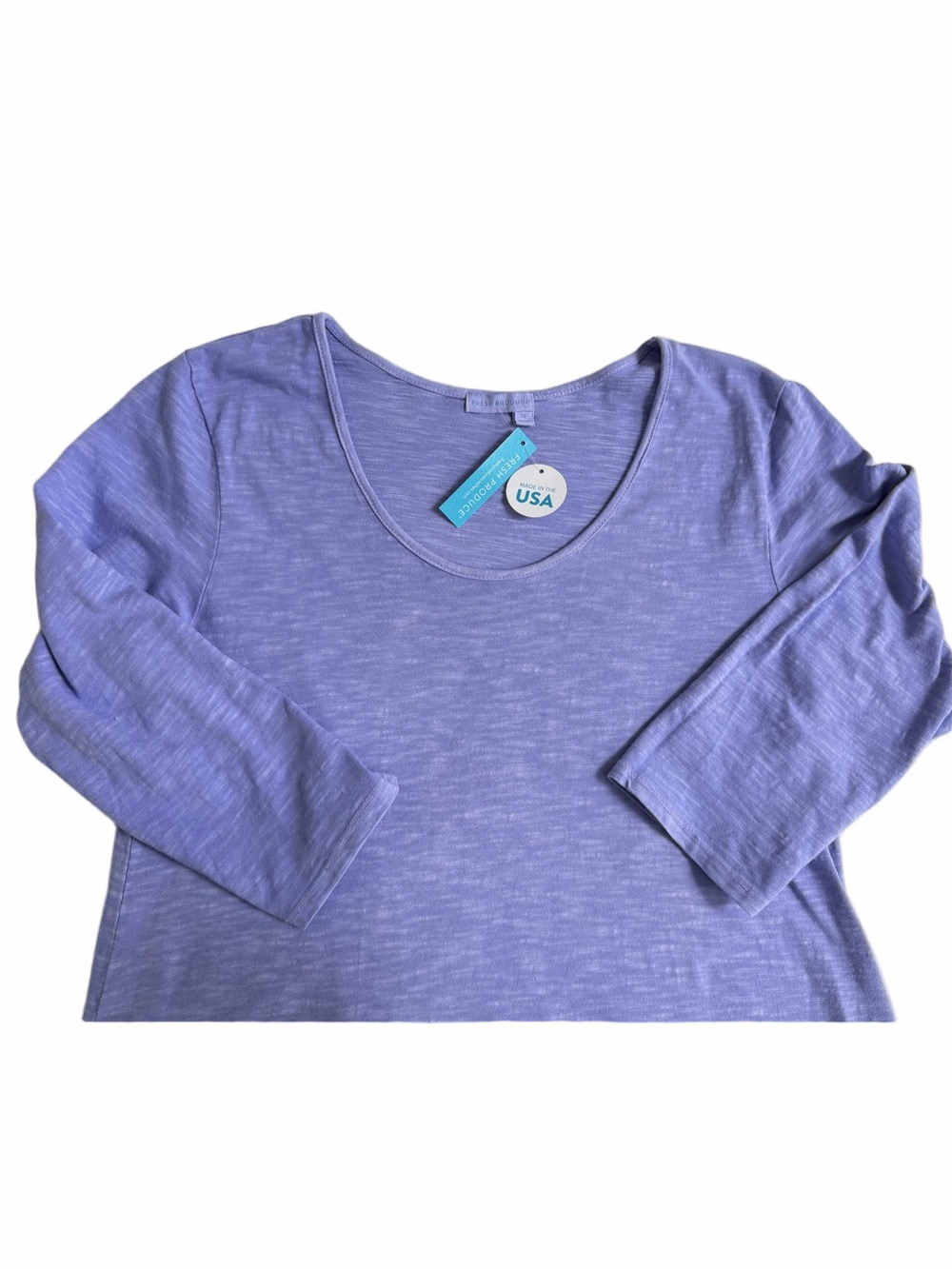Fresh Produce Dalia Periwinkle Blue Dress‎ Front Pockets 3/4 Sleeve Cotton XL - Picture 6 of 9